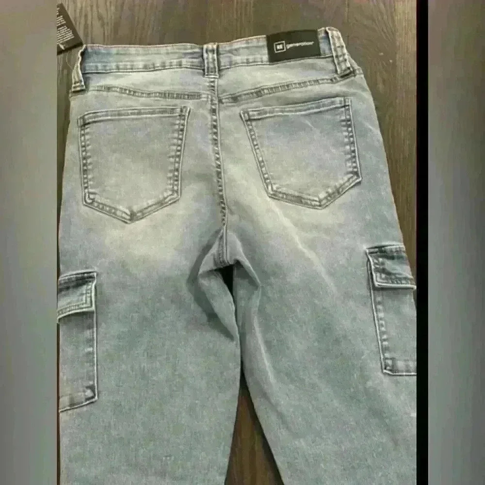 NWT REGENERATION BY CELEBRITY PINK mid rise cargo skinny jeans size 5 juniors - Picture 4 of 6